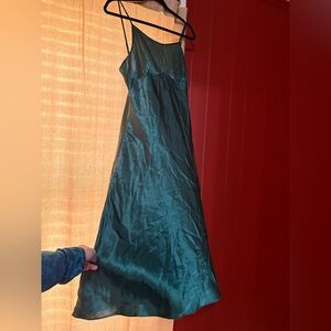 Vanity Fair Deep Green Satin Fabric